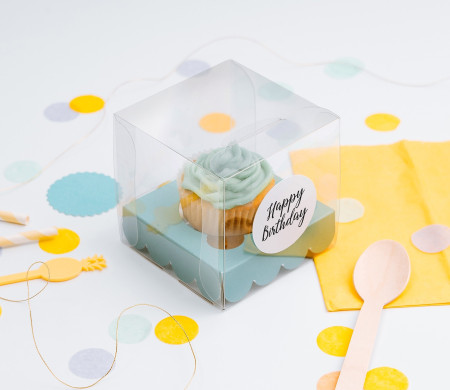 Caja Transparente para Un Cupcake