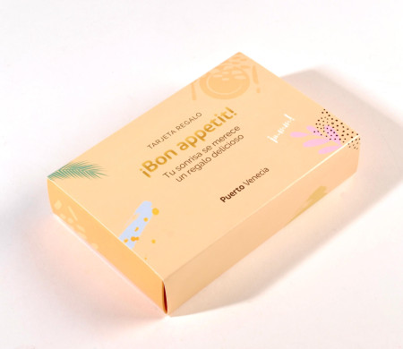 Box with sliding lid for gift card or gift voucher