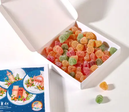 Caja plana colorida para...