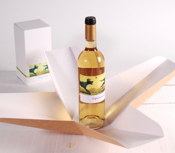 Decorazione scatola per vino con folder