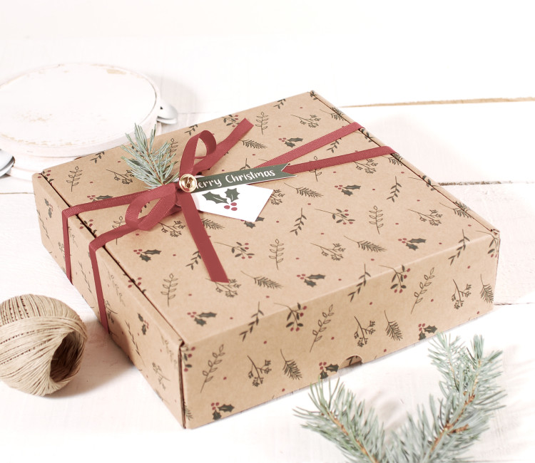 Square boxes for Christmas deliveries