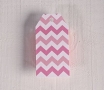Printed labels Pink zigzag pattern
