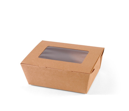 Caja con ventana para take away