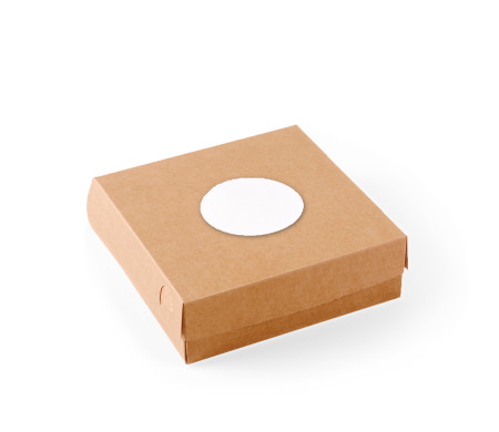 Caja cuadrada con tapa para mix de sushi