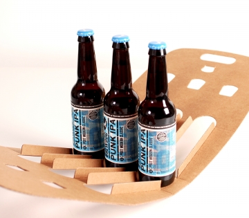 Anpassbare Schachtel für drei Bier