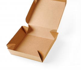 Square cardboard box for sushi