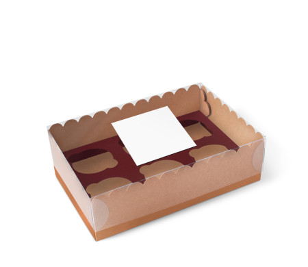 Caja para 6 Cupcakes, Magdalenas o Cookies