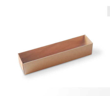 Macaron box with a Clear Plastic Strip