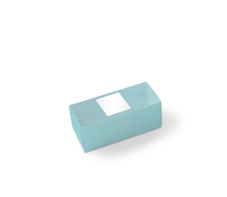 Macaron box with a Clear Plastic Strip