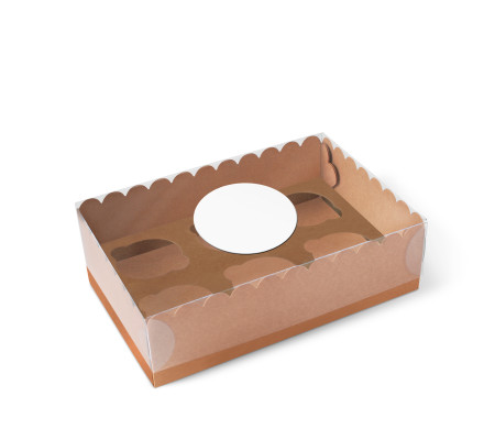 Caja para 6 Cupcakes, Magdalenas o Cookies