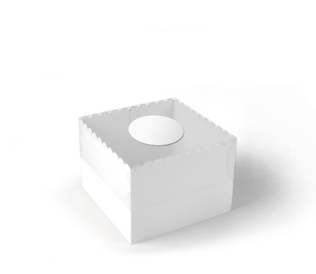 Box for Cakes and Pies, with a Clear Lid