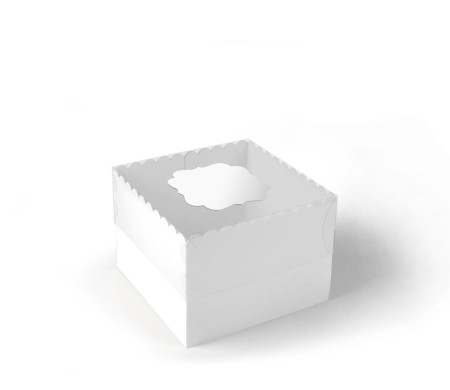 Box for Cakes and Pies, with a Clear Lid