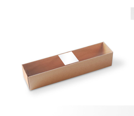 Macaron box with a Clear Plastic Strip