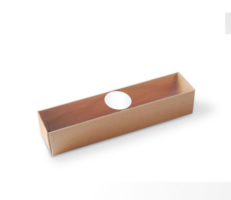 Macaron box with a Clear Plastic Strip