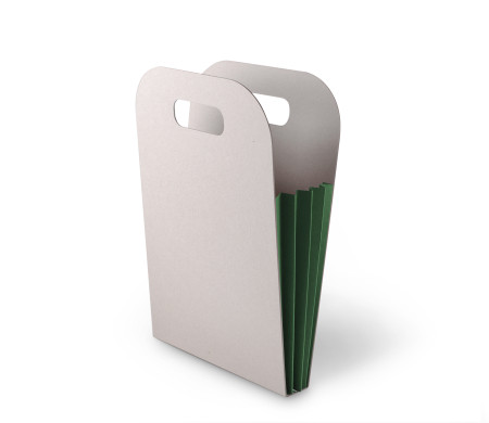Original Cardboard Bag with Coloured Pleats