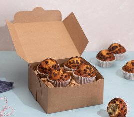 Simple cupcake box with lid